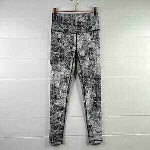 ZELLA Black White Jacquard Active‎ Gym Workout Leggings Size XS